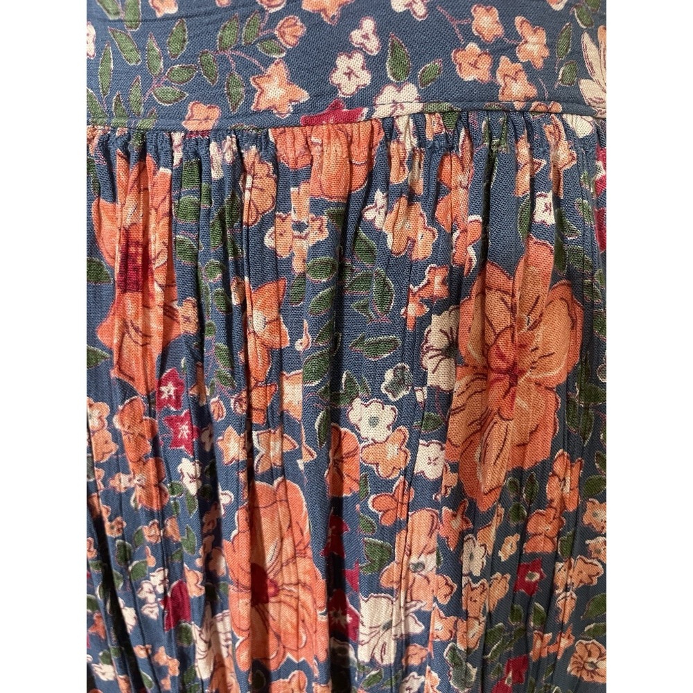 Y2K Angie Floral Boho Cottagecore Cutout Midi Dress L Whimsy Festival Flowy - Picture 6 of 7